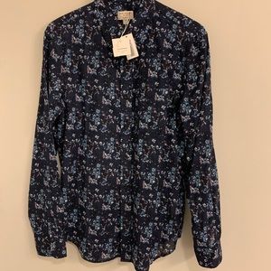 Club Monaco slim fit men’s floral button down, NWT